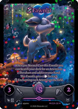 Image of Fawnlit (Stellar) (KSA-50) - Awakened Promos Holo