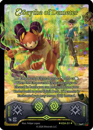 Image of Scythe of Demeter (Stellar) (KSA-51) - Awakened Promos Holo