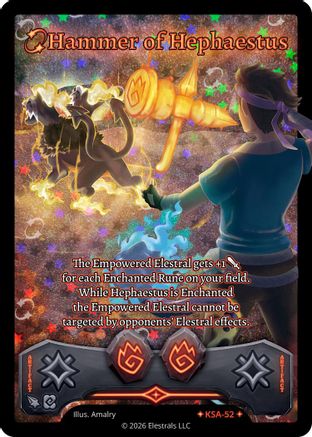 Image of Hammer of Hephaestus (Stellar) (KSA-52) - Awakened Promos Holo