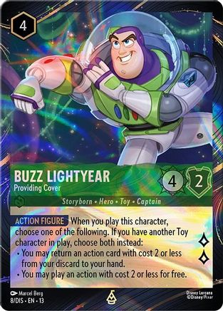 Image of Buzz Lightyear - Providing Cover (Magical Places Promo) (8) - Disney Lorcana Promo Cards Holofoil