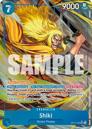 Image of Shiki (048) (Alternate Art) (OP17-048) - The World's Strongest Warriors Foil