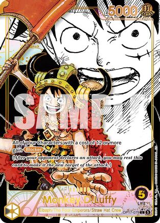 Image of Monkey.D.Luffy (079) (Super Leader Alternate Art) (OP17-079) - The World's Strongest Warriors Foil