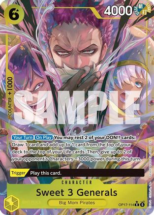 Image of Sweet 3 Generals (Alternate Art) (OP17-114) - The World's Strongest Warriors Foil