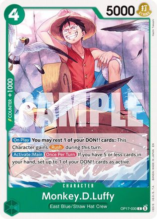 Image of Monkey.D.Luffy (030) (OP17-030) - The World's Strongest Warriors