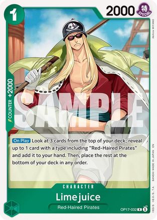 Image of Limejuice (OP17-032) - The World's Strongest Warriors Foil