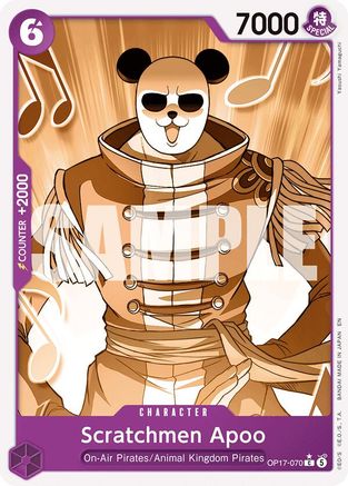 Image of Scratchmen Apoo (Pandaman Art) (OP17-070) - The World's Strongest Warriors