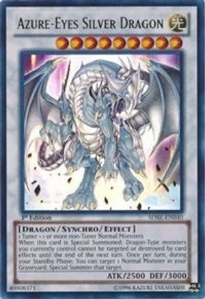 Image of Azure-Eyes Silver Dragon (SDBE-EN040) - Structure Deck: Saga of Blue-Eyes White Dragon 1st Edition
