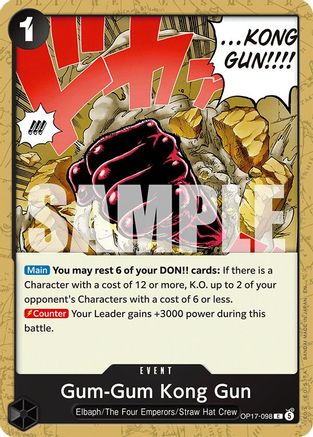 Image of Gum-Gum Kong Gun (OP17-098) - The World's Strongest Warriors
