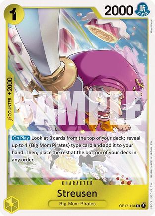 Image of Streusen (113) (OP17-113) - The World's Strongest Warriors Foil