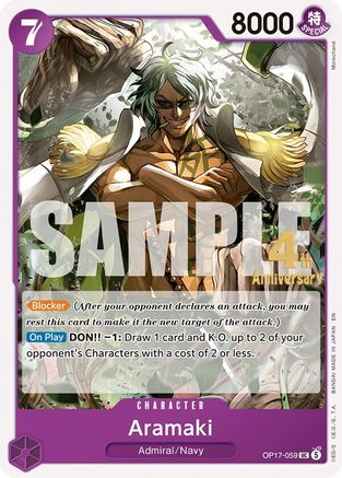 Image of Aramaki (OP17-059) - The World's Strongest Warriors Release Event Cards