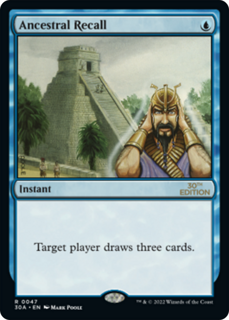 Image of Ancestral Recall (30A-047) - 30th Anniversary Edition