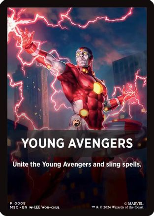 Image of Young Avengers Theme Card (0008) (MSC-008) - Commander: Marvel Super Heroes