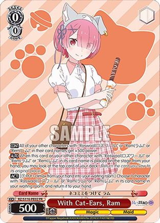 Image of With Cat-Ears, Ram (PR) (RZ/S116-PE02) - Re:ZERO -Starting Life in Another World- Vol.3