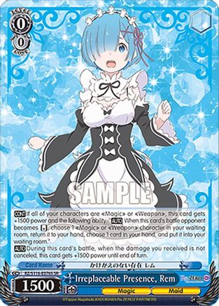 Image of Irreplaceable Presence, Rem (SR) (RZ/S116-E076S) - Re:ZERO -Starting Life in Another World- Vol.3