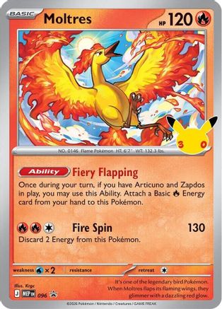 Image of Moltres (30th Celebration) 096  - Holofoil ME Mega Evolution Promo - Promo