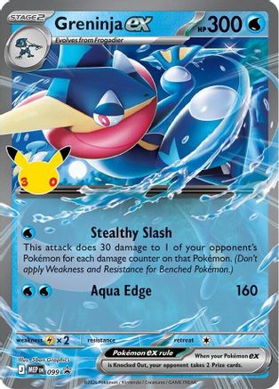 Image of Greninja ex (30th Celebration) 099  - Holofoil ME Mega Evolution Promo - Promo