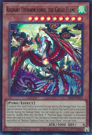 Image of Radiant Typhoon Fonix, the Great Flame (26LP-EN014) - Limited Pack World Championship 2026 1st Edition