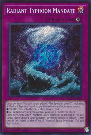 Image of Radiant Typhoon Mandate (Secret Rare) (26LP-EN015) - Limited Pack World Championship 2026 1st Edition