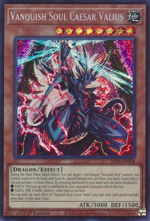Image of Vanquish Soul Caesar Valius (Secret Rare) (26LP-EN008) - Limited Pack World Championship 2026 1st Edition