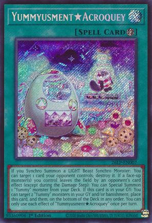 Image of YummyusmentAcroquey (Secret Rare) (26LP-EN007) - Limited Pack World Championship 2026 1st Edition