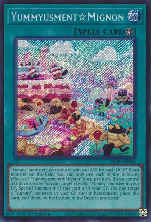 Image of YummyusmentMignon (Secret Rare) (26LP-EN006) - Limited Pack World Championship 2026 1st Edition