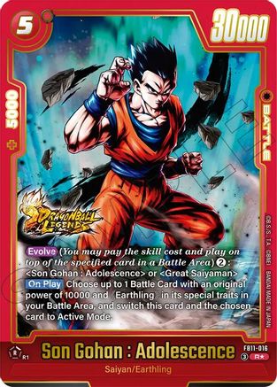 Image of Son Gohan : Adolescence - FB11-016 (Alternate Art) (FB11-016) - Brightness of Hope Holofoil