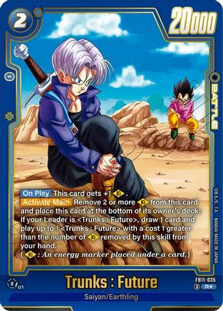 Image of Trunks : Future - FB11-035 (Alternate Art) (FB11-035) - Brightness of Hope Holofoil