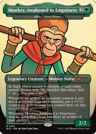 Image of Monkey, Awakened to Emptiness - Kibo, Uktabi Prince (SLD-2401) - Secret Lair Drop Series Foil