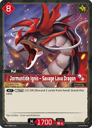 Image of Jormuntide Ignis - Savage Lava Dragon (EBP01-001) - BP01 Dawn of Palpagos Foil
