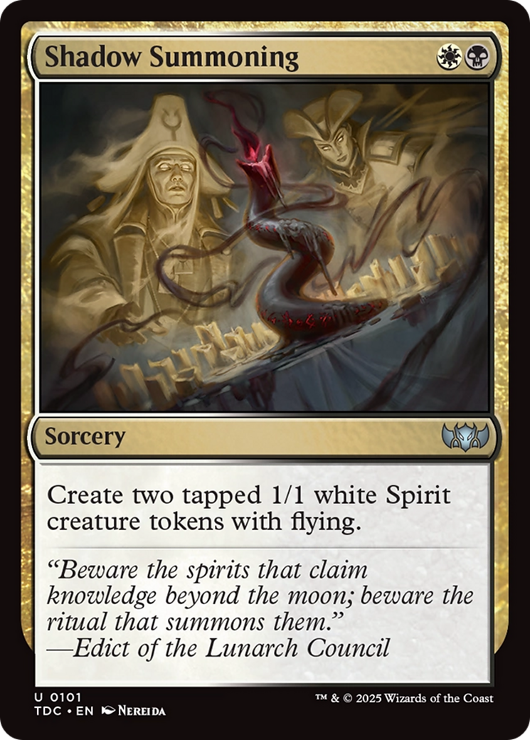 Image of Shadow Summoning (TDC-101) - Commander: Tarkir: Dragonstorm