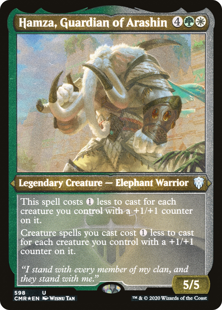 Image of Hamza, Guardian of Arashin (Foil Etched) (CMR-598) - Commander Legends Foil