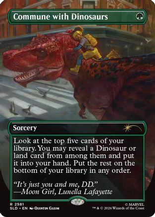 Image of Commune with Dinosaurs (SLD-2581) - Secret Lair Drop Series Foil