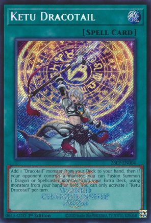 Image of Ketu Dracotail (Emblazoned Secret Rare) (26LP-EN004) - Limited Pack World Championship 2026 1st Edition