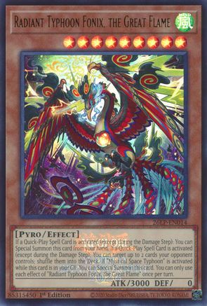 Image of Radiant Typhoon Fonix, the Great Flame (Emblazoned) (26LP-EN014) - Limited Pack World Championship 2026 1st Edition