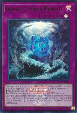 Image of Radiant Typhoon Mandate (Emblazoned) (26LP-EN015) - Limited Pack World Championship 2026 1st Edition