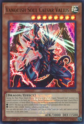 Image of Vanquish Soul Caesar Valius (Emblazoned) (26LP-EN008) - Limited Pack World Championship 2026 1st Edition