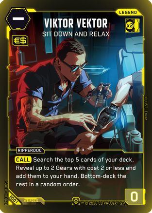 Image of Viktor Vektor - Sit Down and Relax (B001) - The Heist  Beta Starter Deck Foil