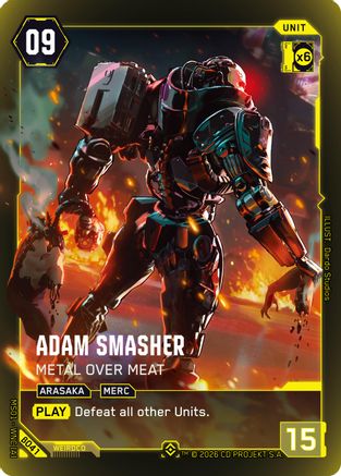 Image of Adam Smasher - Metal Over Meat (Epic) (B041) - Welcome to Night City  Beta Foil