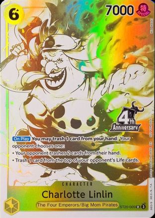 Image of Charlotte Linlin (4th Anniversary Treasure Campaign Pack) (ST20-005) - One Piece Promotion Cards Foil