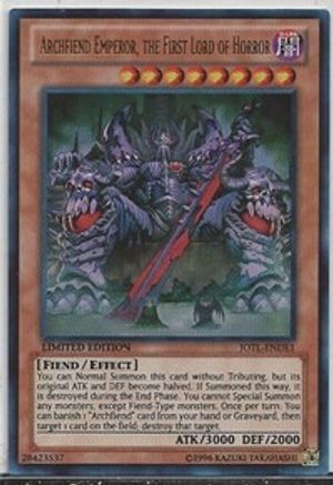 Image of Archfiend Emperor, the First Lord of Horror (JOTL-ENDE1) - Judgment of the Light Limited