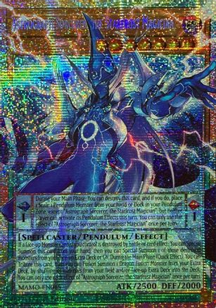 Image of Astrograph Sorcerer, the Starfrost Magician (Starlight Rare) (Extended Art) (MAMO-EN015) - Magnificent Monsters 1st Edition