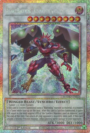Image of Assault Blackwing - Kusanagi the Gathering Storm (Starlight Rare) (MAMO-EN026) - Magnificent Monsters 1st Edition