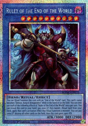 Image of Ruler of the End of the World (Starlight Rare) (MAMO-EN121) - Magnificent Monsters 1st Edition