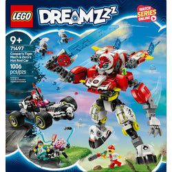 Image of LEGO 71497 Cooper's Tiger Mech & Zero's Hot Rod Car