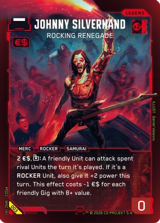 Image of Johnny Silverhand - Rocking Renegade (Secret) (003) - Welcome to Night City  Retail Foil