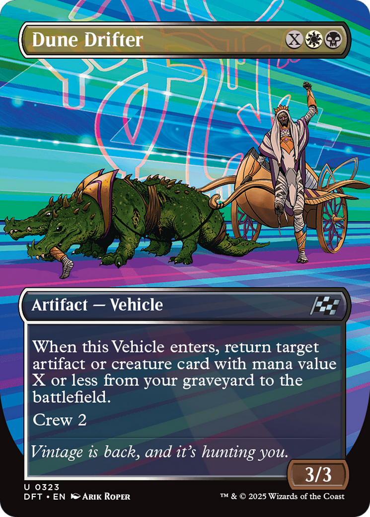 Image of Dune Drifter (Borderless) (DFT-323) - Aetherdrift (Borderless) Foil