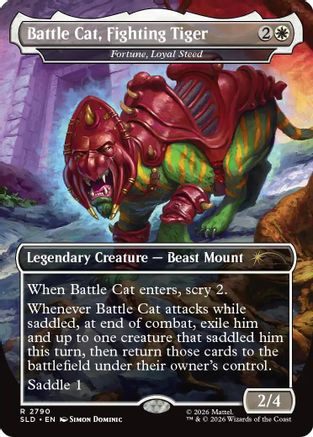 Image of Battle Cat, Fighting Tiger - Fortune, Loyal Steed (SLD-2790) - Secret Lair Drop Series