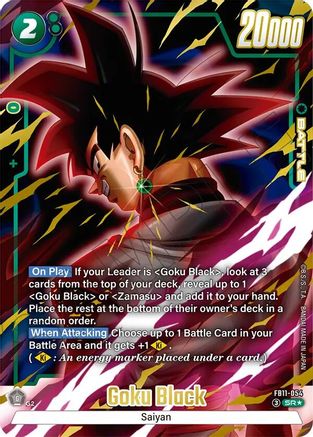 Image of Goku Black - FB11-054 (Alternate Art) (FB11-054) - Brightness of Hope Holofoil