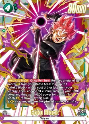Image of Goku Black - FB11-057 (Alternate Art) (FB11-057) - Brightness of Hope Holofoil