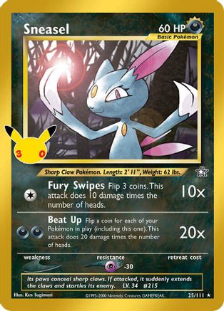 Image of Sneasel 025  - Holofoil ME 30th Celebration Classic Collection - Classic Collection